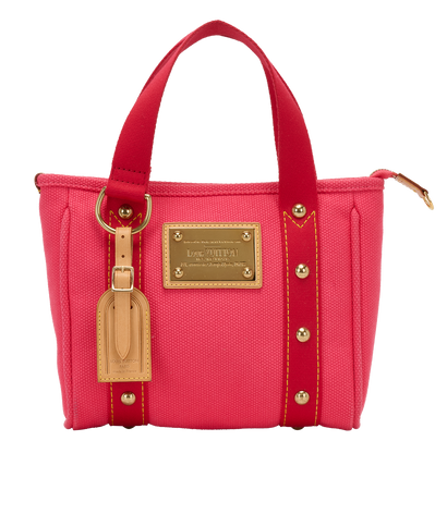 Antigua Cabas PM, &pound;350, Handbags, Pink, Canvas, Front view